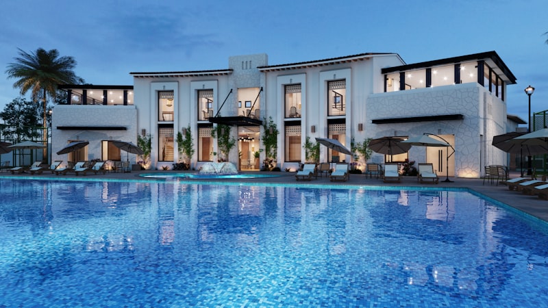 Blackvexo Resort — luxury casino resort lobby with ocean views